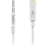 Belkin 3.5mm Audio to Lightning Cable (3', White)